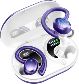 Wireless Earbuds Bluetooth Headphones Sport, Bluetooth 5.3 Earbud 3D HiFi Stereo Over Ear Buds, 48H Noise Cancelling Mic Wireless Earphone with Earhooks, IP7 Waterproof Headset for Workout/Running/Gym