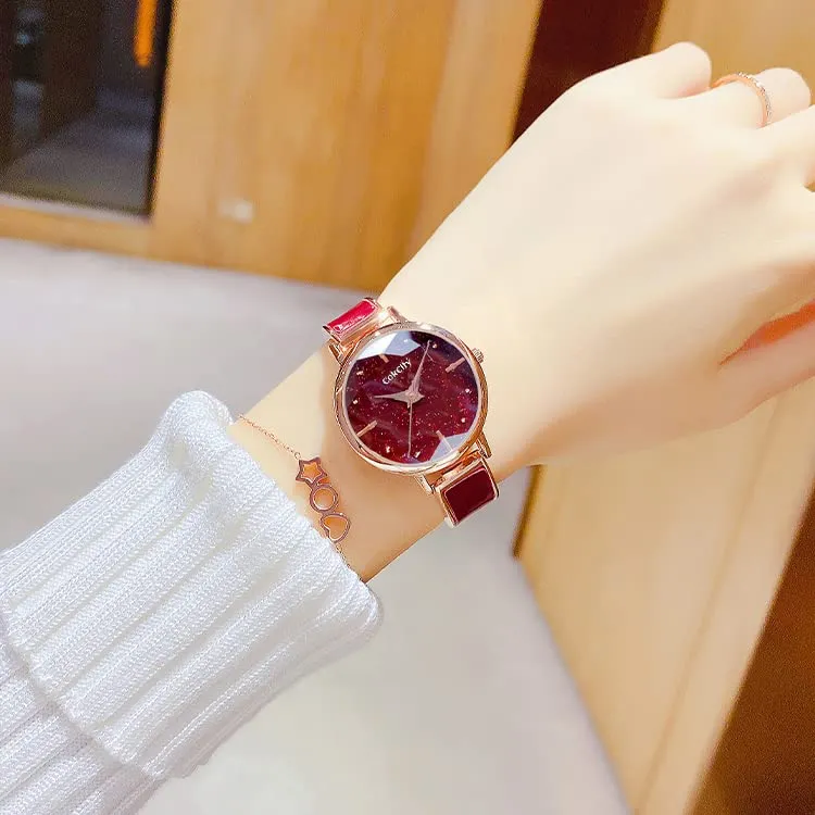 Women Fashion Diamond Watch with Classy Bracelet