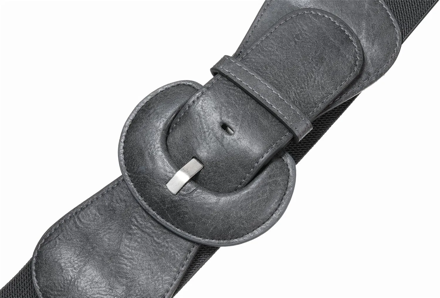 Women's Wide Stretchy Cinch Belt Vintage Chunky Buckle Elastic Belts for Dress
