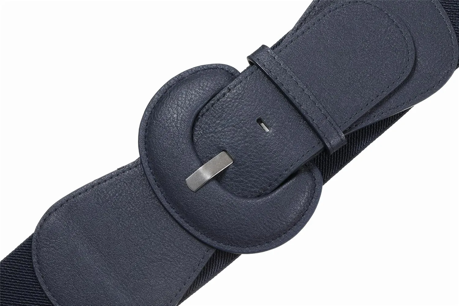 Women's Wide Stretchy Cinch Belt Vintage Chunky Buckle Elastic Belts for Dress