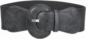 Women's Wide Stretchy Cinch Belt Vintage Chunky Buckle Elastic Belts for Dress