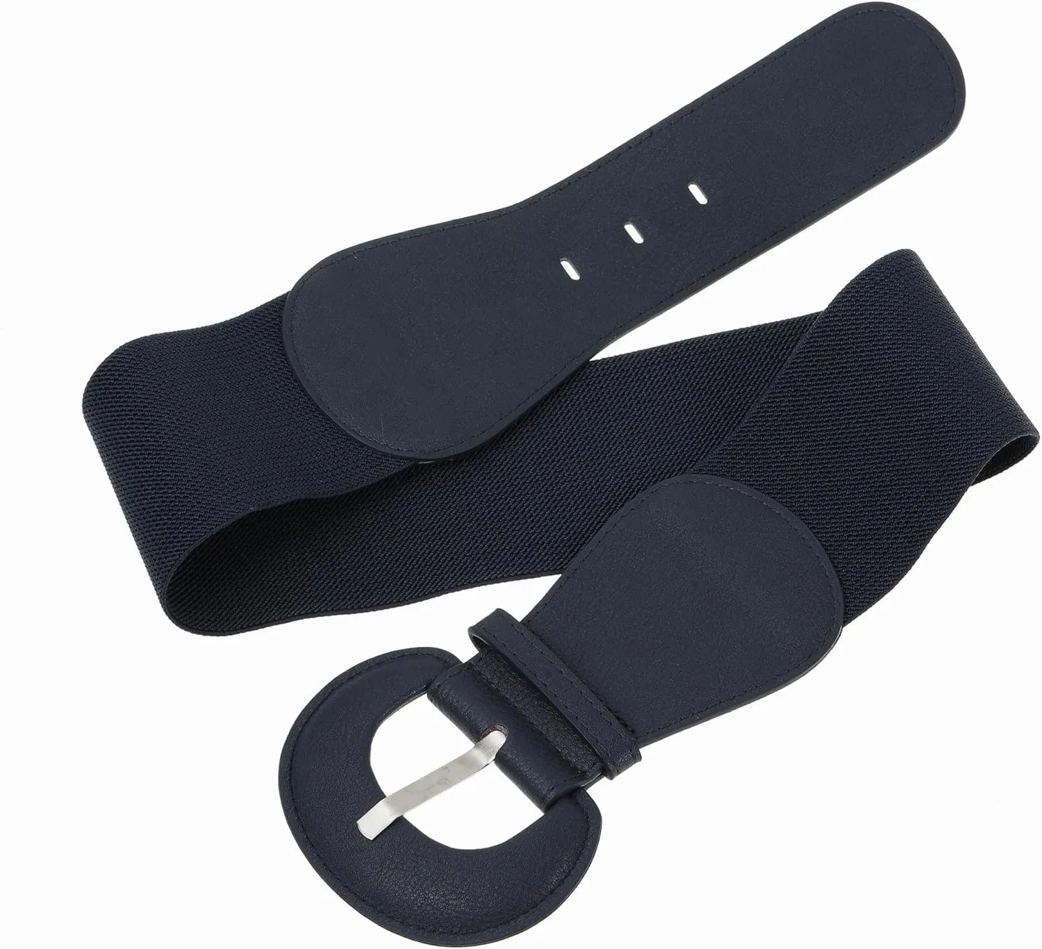Women's Wide Stretchy Cinch Belt Vintage Chunky Buckle Elastic Belts for Dress