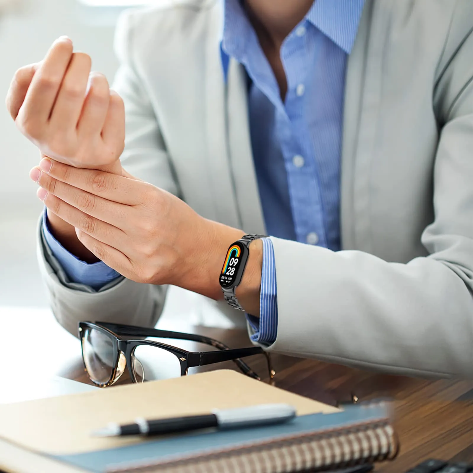Xiaomi Mi Band 8 Metal Watch Strap | Black
